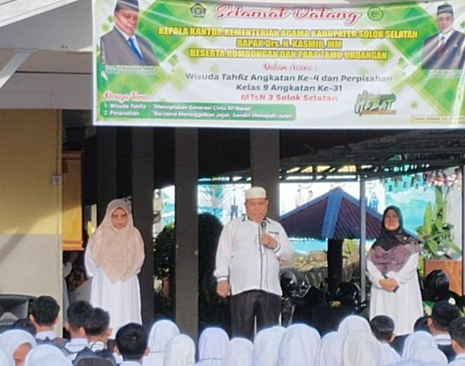 
					Pesan kamad H. Jasrul pada pembukaan AM 2023/2024 MTsN 3 SolSel